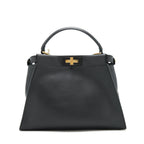 FENDI MEDIUM PEEKABOO BLACK CALFSKIN WITH BLACK/GHW