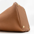 HERMES PICOTIN 18 LOCK BAG CLEMENCE CALFSKIN GOLD GHW