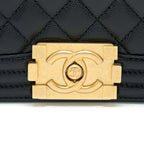 CHANEL SMALL BOY BAG CAVIAR BLACK GHW