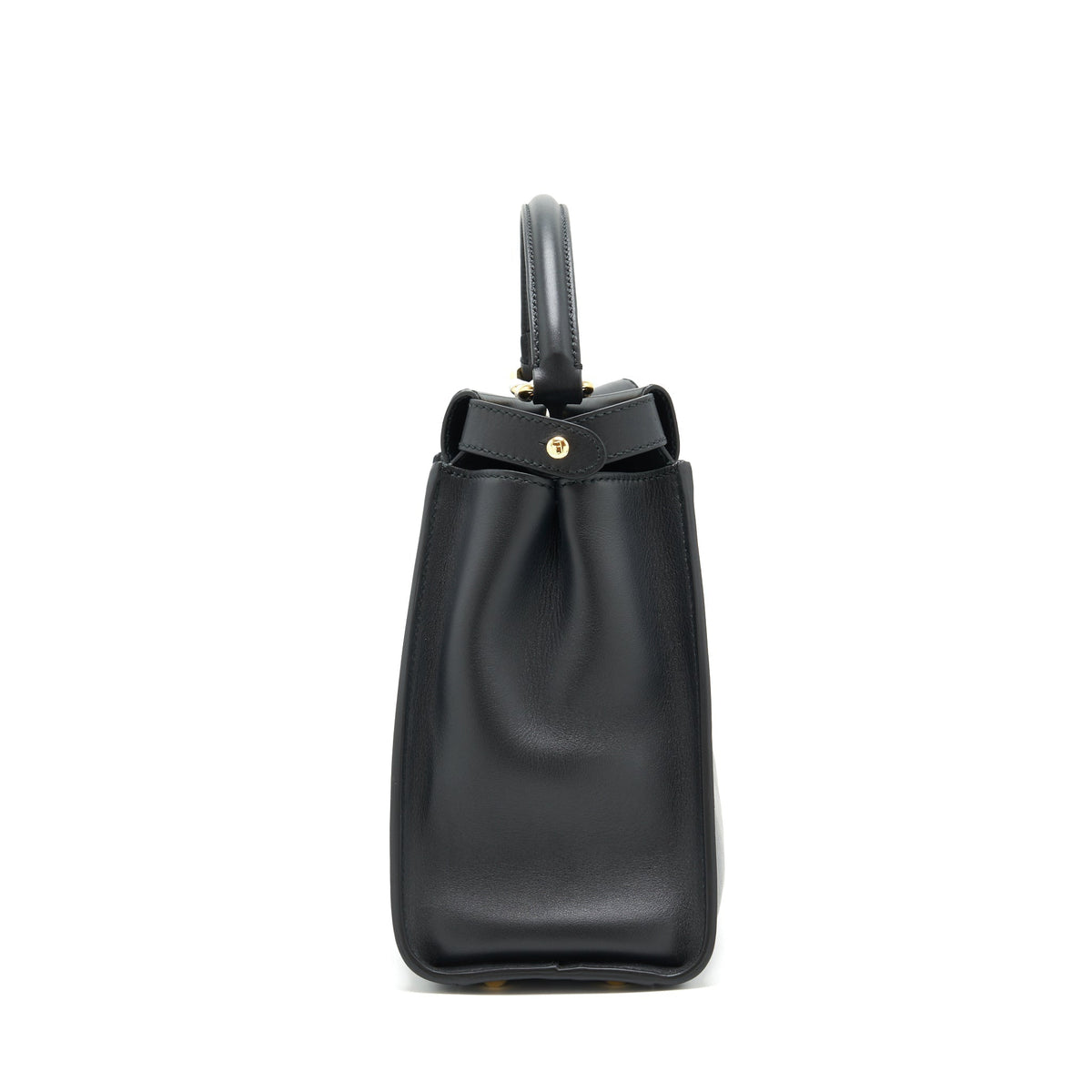 FENDI MEDIUM PEEKABOO BLACK CALFSKIN WITH BLACK/GHW