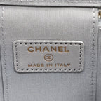 CHANEL TOP HANDLE MINI VANITY WITH CHAIN LIGHT GREY GHW