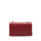 CHANEL MEDIUM CLASSIC DOUBLE FLAP BAG CAVIAR RED SHW
