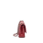 CHANEL MEDIUM CLASSIC DOUBLE FLAP BAG CAVIAR RED SHW