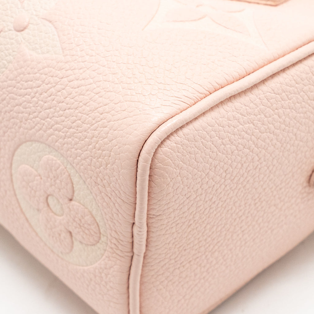 Louis Vuitton Nano Speedy MONOGRAM EMPREINTE LEATHER Rose/Quartz GHW