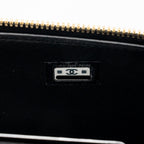 Chanel Vanity with Chain Lizard Embossed Calfskin Black GHW (Microchip)