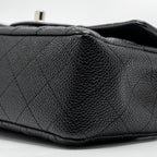 CHANEL MINI RECTANGULAR FLAP BAG CAVIAR BLACK SHW