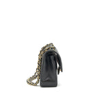 CHANEL SMALL CLASSIC DOUBLE FLAP BAG CAVIAR BLACK GHW (MICROCHIP)