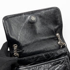 Saint Laurent/YSL Niki Baby Aged Calfskin Black SHW