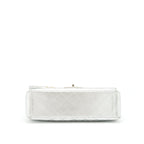 CHANEL MAXI CLASSIC DOUBLE FLAP BAG LAMBSKIN SLIVER SHW