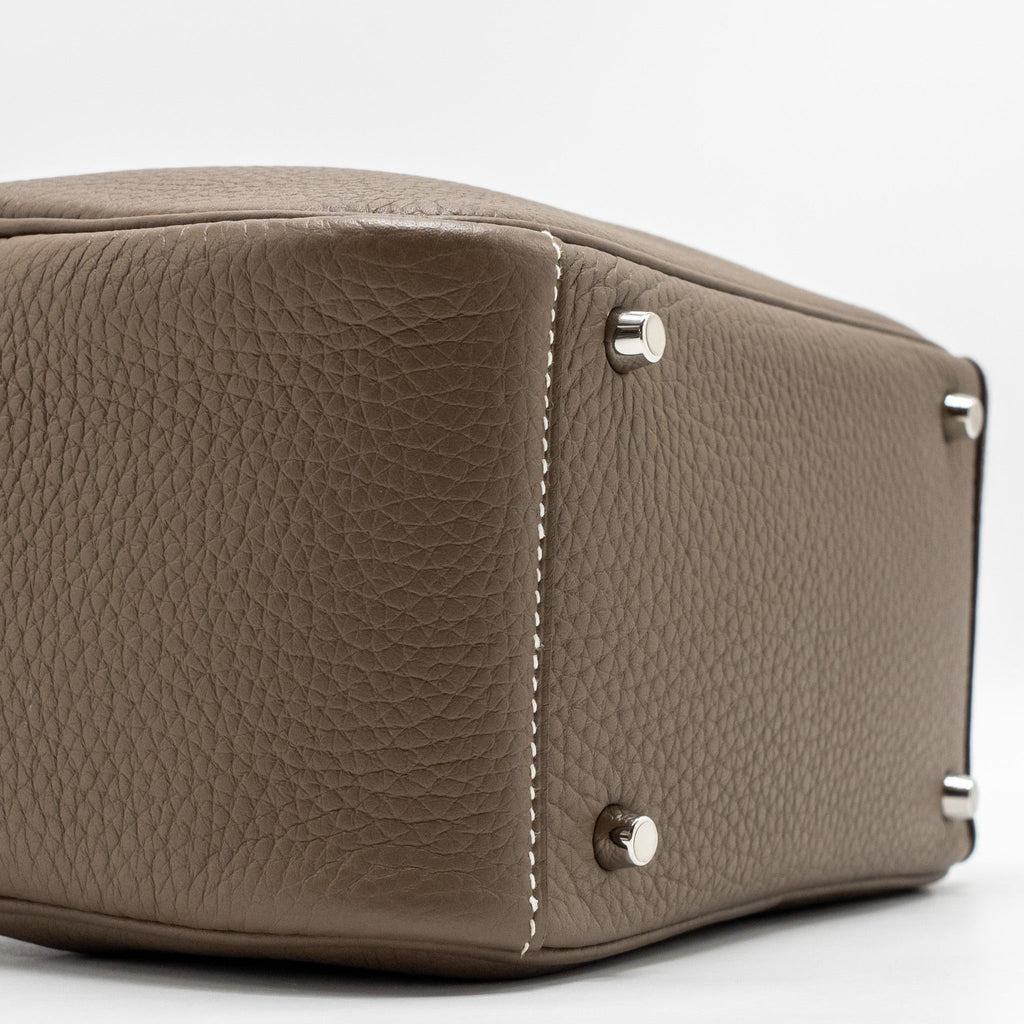 Hermes mini lindy clemence etoupe shw
