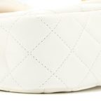 CHANEL PEARL CRUSH MINI RECTANGULAR LAMBSKIN WHITE GHW (MICROCHIP)