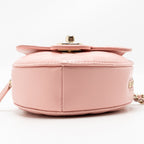 Chanel small heart bag lambskin pink LGHW (microchip)