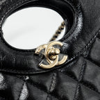 CHANEL 23C MINI 31 BAG SHINY CALFSKIN BLACK LGHW (MICROCHIP)