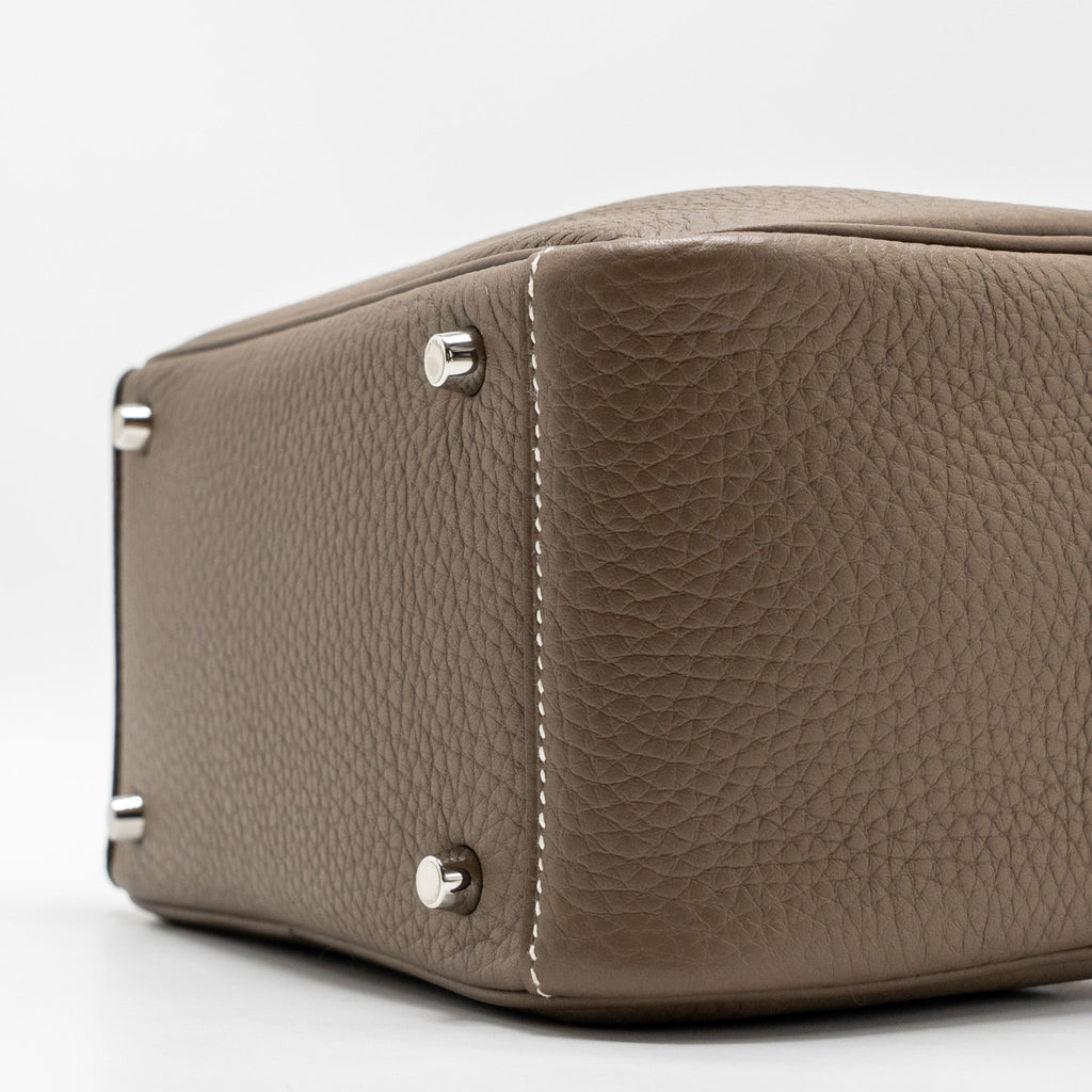 Hermes mini lindy clemence etoupe shw