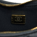CHANEL SMALL MOON HOBO BAG LAMBSKIN BLACK LGHW (MICROCHIP)