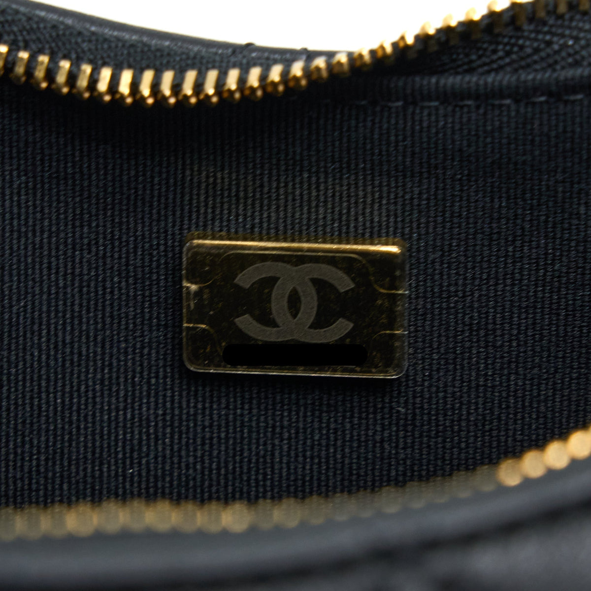 CHANEL SMALL MOON HOBO BAG LAMBSKIN BLACK LGHW (MICROCHIP)