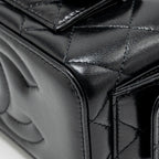 Chanel 22k top handle pocket long vanity with chain shiny calfskin black GHW (microchip)