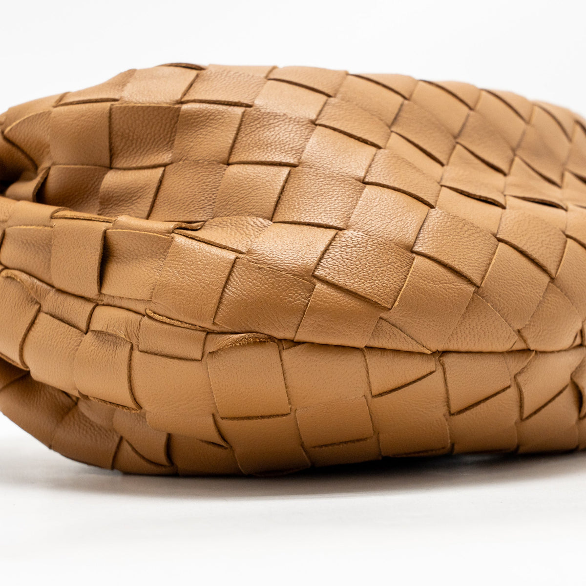BOTTEGA VENETA MINI JODIE Intrecciato Leather Caramel GHW