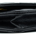 CHANEL CLASSIC WALLET ON CHAIN CAVIAR BLACK GHW (MICROCHIP)