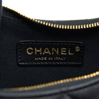 CHANEL SMALL MOON HOBO BAG LAMBSKIN BLACK LGHW (MICROCHIP)
