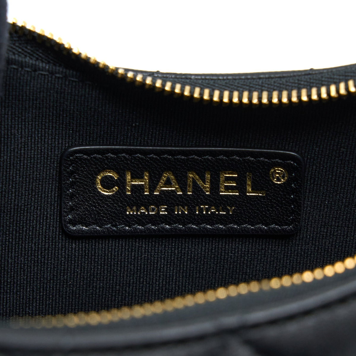 CHANEL SMALL MOON HOBO BAG LAMBSKIN BLACK LGHW (MICROCHIP)