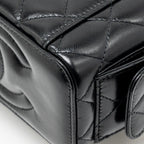 Chanel 22k top handle pocket long vanity with chain shiny calfskin black GHW (microchip)