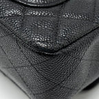 CHANEL MINI RECTANGULAR FLAP BAG CAVIAR BLACK SHW
