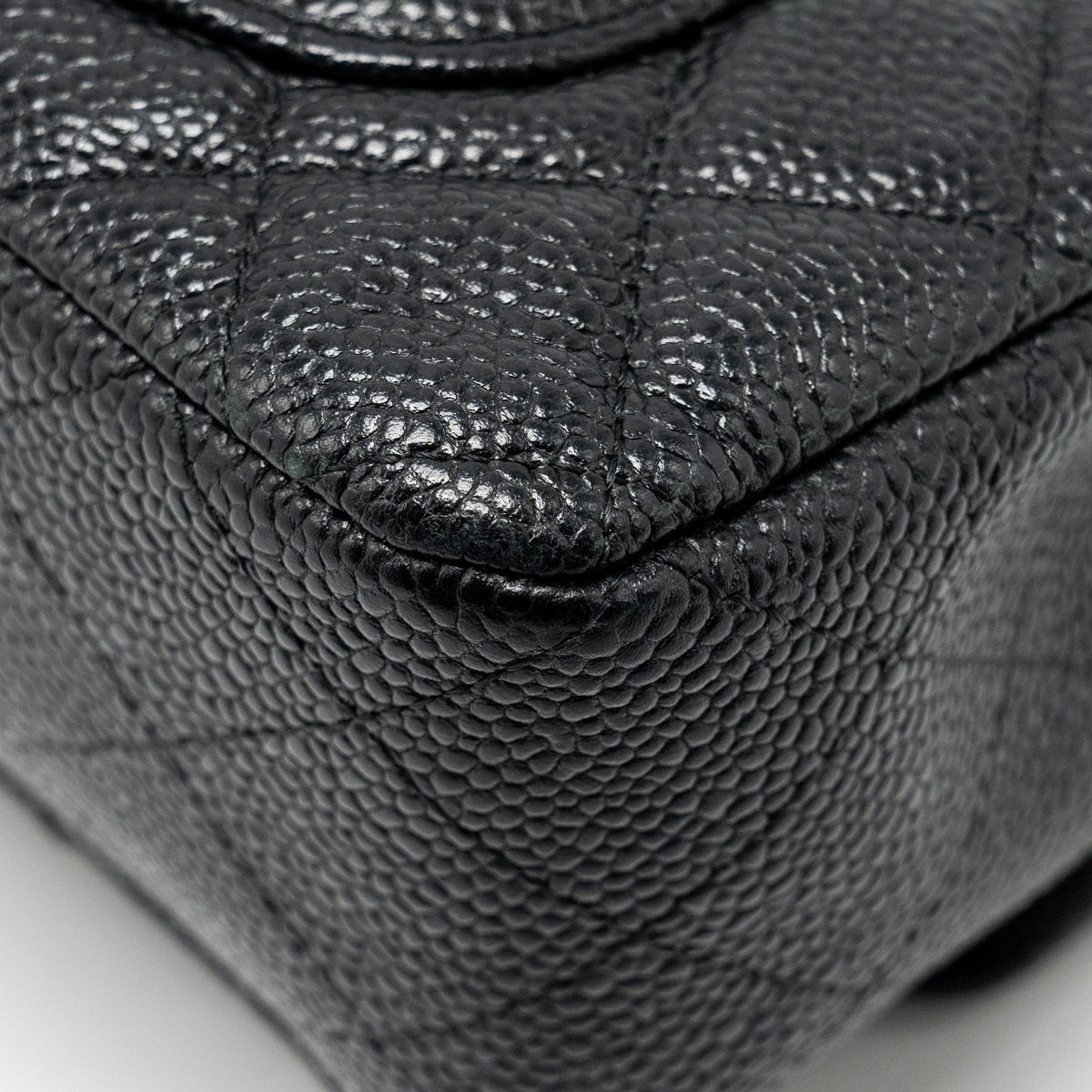CHANEL MINI RECTANGULAR FLAP BAG CAVIAR BLACK SHW