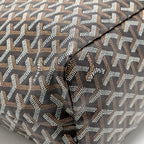GOYARD BOHEME HOBO BAG GOYARDINE CANVAS/CALFSKIN BLACK/BROWN SHW