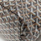 GOYARD BOHEME HOBO BAG GOYARDINE CANVAS/CALFSKIN BLACK/BROWN SHW