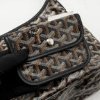 Goyard Mini Boheme Hobo Bag Goyardine Canvas/Calfskin Black SHW