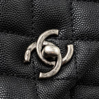 CHANEL SMALL COCO HANDLE CAVIAR / LIZARD HANDLE BLACK RUTHENIUM HARDWARE