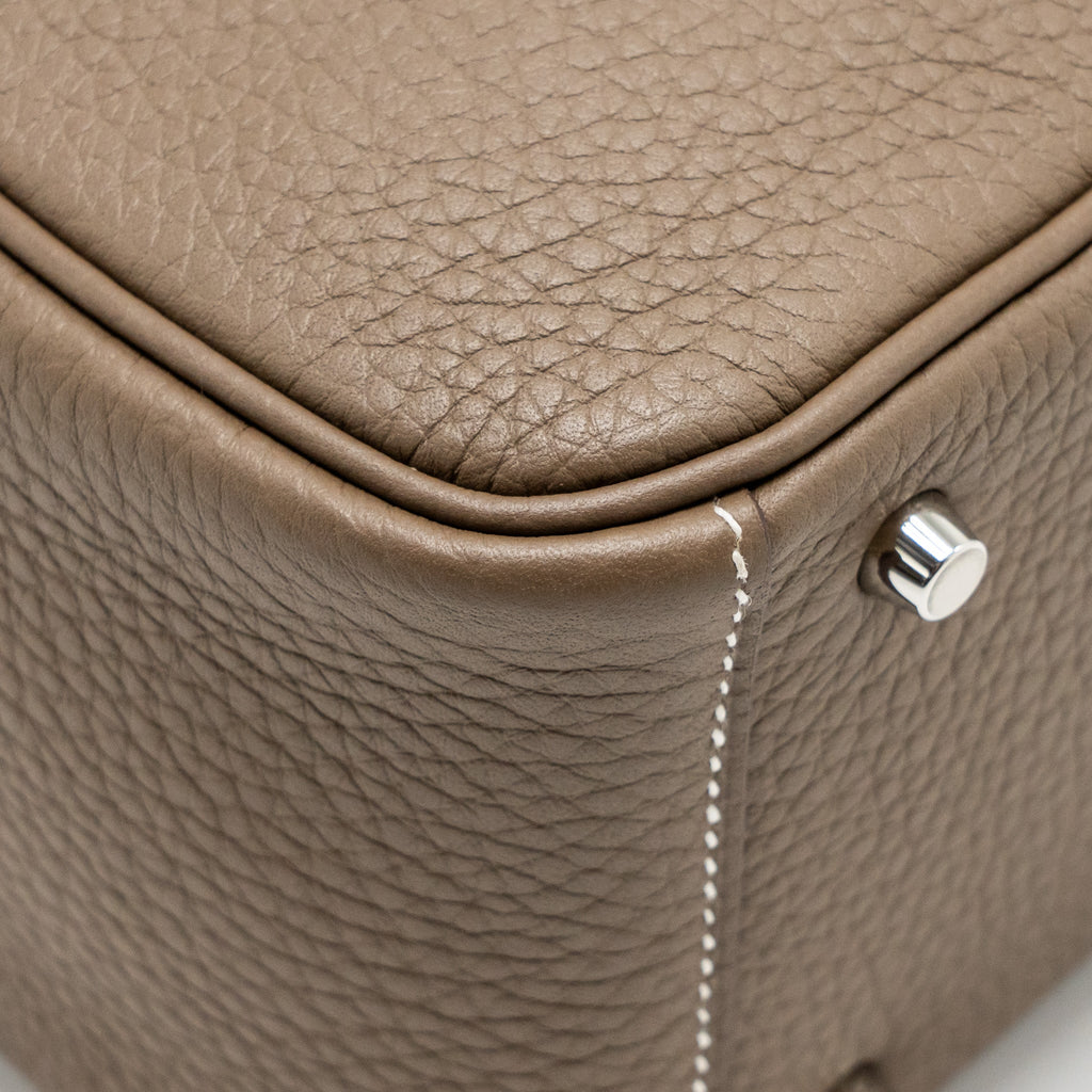 Hermes mini lindy clemence etoupe shw