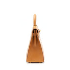 Hermes Vintage Kelly 32 Box Leather Natural Sable GHW