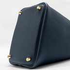 HERMES PICOTIN 18 LOCK BAG CLEMENCE BLEU DE PRUSSE GHW