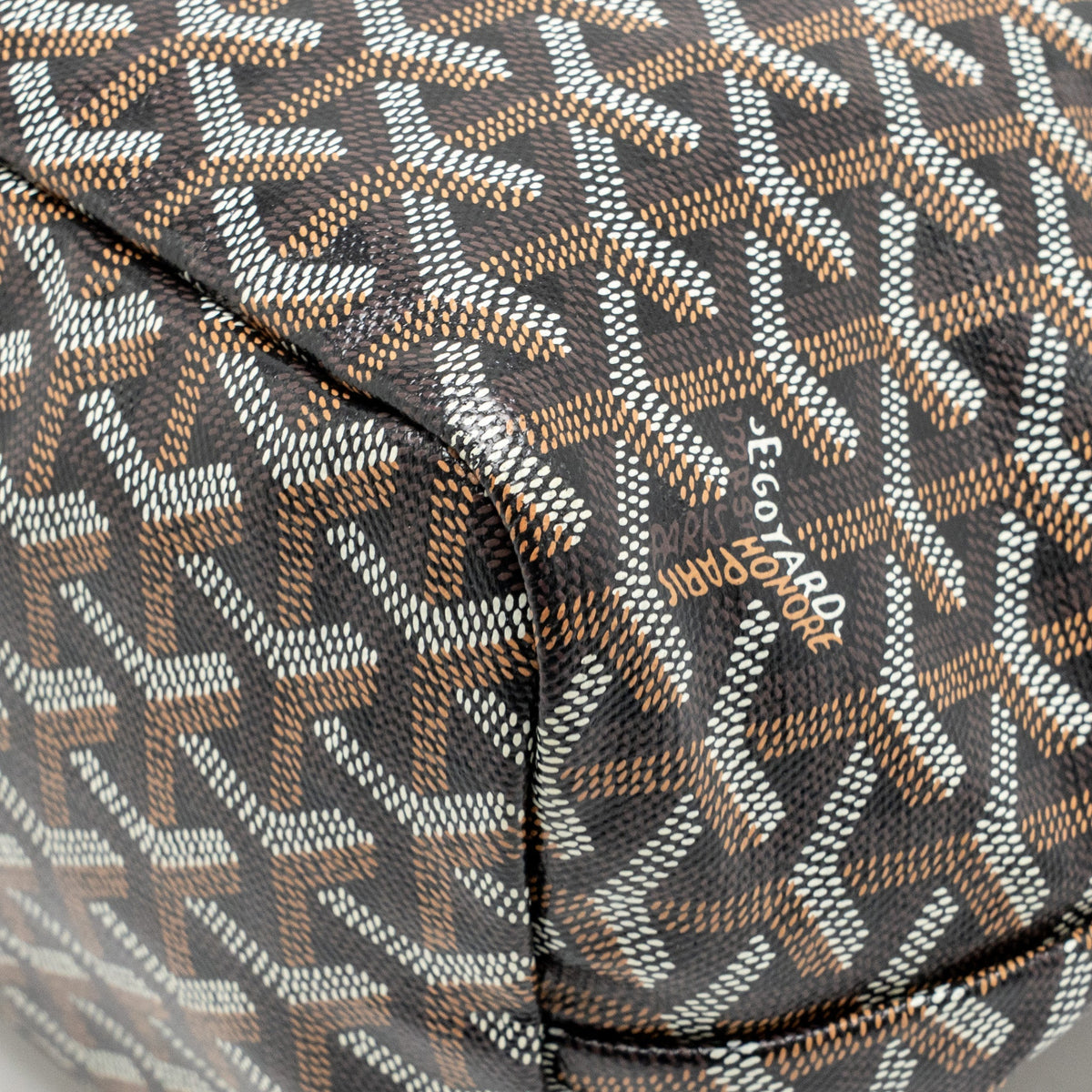 GOYARD BOHEME HOBO BAG GOYARDINE CANVAS/CALFSKIN BLACK/BROWN SHW