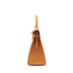 Hermes Vintage Kelly 32 Box Leather Natural Sable GHW