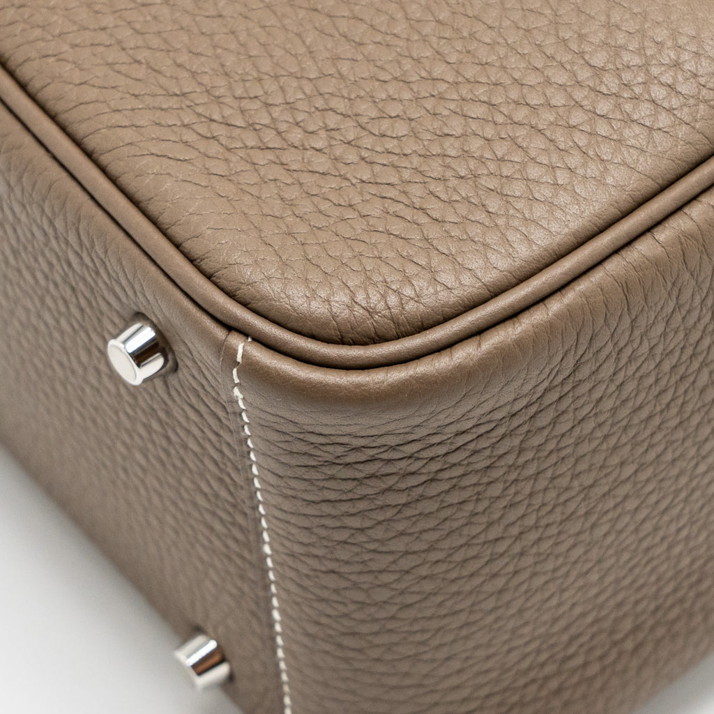 Hermes mini lindy clemence etoupe shw