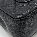 CHANEL MINI RECTANGULAR FLAP BAG CAVIAR BLACK SHW