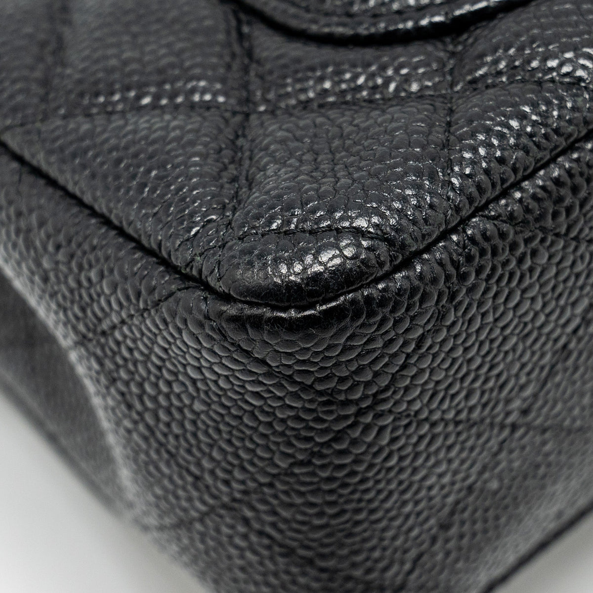 CHANEL MINI RECTANGULAR FLAP BAG CAVIAR BLACK SHW