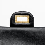 CHANEL 2.55 226 REISSUE FLAP BAG AGED CALFSKIN BLACK GHW
