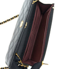 CHANEL CLASSIC WALLET ON CHAIN CAVIAR BLACK GHW (MICROCHIP)