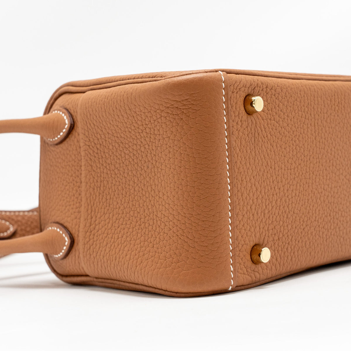 Hermes Mini Lindy Clemence Gold GHW