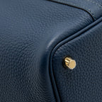 HERMES PICOTIN 18 LOCK BAG CLEMENCE BLEU DE PRUSSE GHW