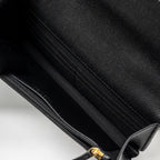 CHANEL WALLET ON CHAIN WITH POCKET BLACK CAVIAR GHW (MICROCHIP)