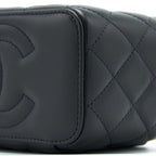 CHANEL 22A PEARL CRUSH LONG VANITY WITH CHAIN LAMBSKIN BLACK GHW