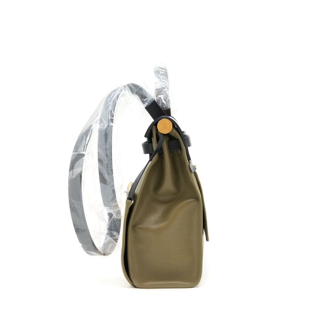 Hermes Herbag zip 31 Bag Lichen/Noir GHW