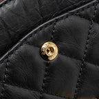 CHANEL 2.55 226 REISSUE FLAP BAG AGED CALFSKIN BLACK GHW