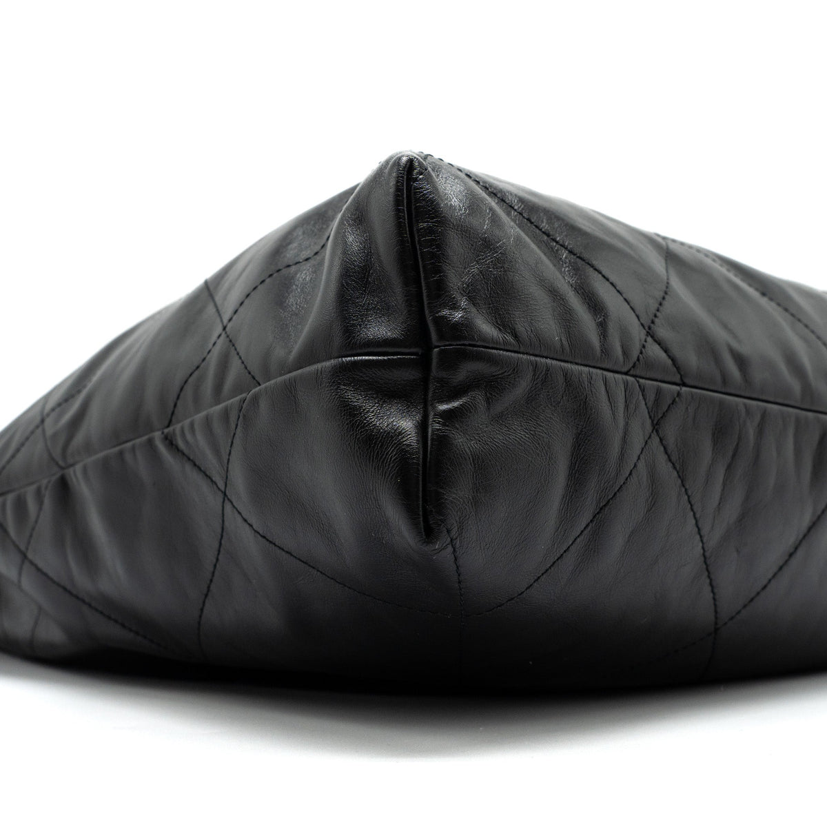 CHANEL LARGE 22 BAG SHINY CALFSKIN BLACK GHW (MICROCHIP)