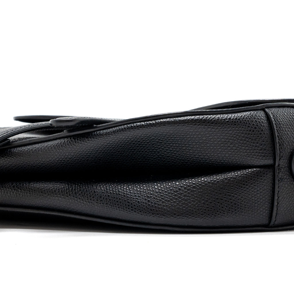 DIOR MEDIUM SADDLE BAG CALFSKIN BLACK GHW